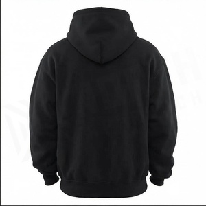 Sweat-shirt à capuche noir uni pour homme North Approach, coupe classique, poche avant, décontracté, 100% coton, vêtement d'hiver - Product Image 3