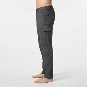 Men's Polyester <b>Cargo</b> Trousers Mid Waist Multi Pocket Utility <b>Pants</b> for Hiking Camping Travel Outdoor <b>Work</b> and Casual Activities - Product Image 3
