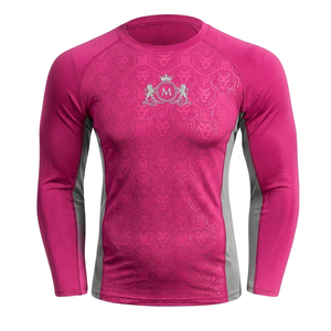 T-shirt de compression à manches longues pour homme, imprimé par sublimation, séchage rapide, haut de sport - Product Image 1