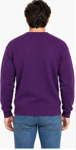 Pull jacquard rayé pour homme, col rond, avec logo personnalisé, pull d'hiver chaud en maille, pull tendance, vente en gros de tricots - Product Image 4