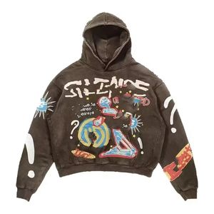 Sudadera con Capucha Personalizada al por Mayor, Diseño Retro Americano con Estampado de Calavera, 100% Algodón, Cortavientos, para Hombre, con Bolsillos, Diseño ODM para Parejas - Product Image 2