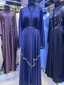 Best Selling Abaya Modest Dubai Beaded Sequined <b>Long</b> Sleeve Abaya Muslim Traditional Handmade Wedding Women Breathable V Neck - Product Image 4
