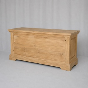 Mueble de TV Moderno de Madera de Teca Sólida con Estantes de Almacenamiento y 1 Puerta para Sala de Estar, Modelo CAB18 - Product Image 4