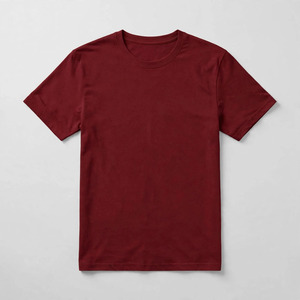 Chemise décontractée pour homme à manches courtes et col en V, rouge unie, en tissu popeline respirant, idéale pour l'été - Product Image 2