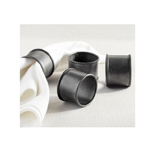 Anneaux de serviette en métal, design classique, construction durable, détails tressés distinctifs pour tables de dîner, banquets, célébrations - Product Image 3