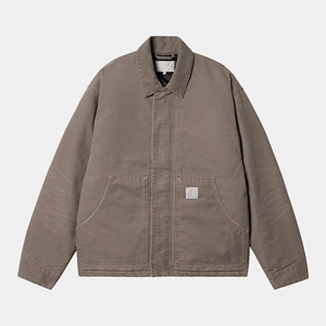 Mens Heavyweight <b>Canvas</b> <b>Jacket</b> With Patch Embroidery Heavy <b>Canvas</b> Workwear <b>Jacket</b> With Front Zipper - Product Image 4
