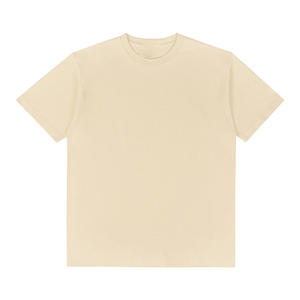 T-shirt en coton pur teint, coupe ample, couleur unie, respirant, grammage lourd, col classique, personnalisable avec logo OEM, pour hommes et femmes - Product Image 3