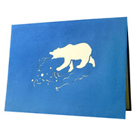 Tarjetas de Felicitación Pop-up 3D con Oso para Cumpleaños o Día del Padre, Venta al por Mayor desde Vietnam HMG
