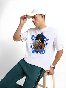 Camiseta de Manga Corta con Estampado Urbano, Diseño Personalizado, Cuello Redondo, Talla Grande, 100% Algodón Jersey, Ecológica, para Hombre - Product Image 4