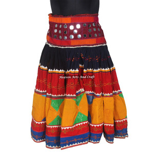 Vintage Banjara Embroidered Drawstring Skirt - Product Image 1