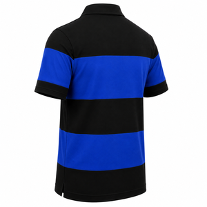 Camisa a Rayas para Hombre con Logotipo Personalizado, Estilo Chic Y2K, Manga Corta, Rayas en Bloques, Camisa a Rayas Premium de Moda para Hombre - Product Image 4
