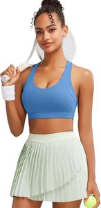 Soutien-gorge de sport respirant pour femme à compression avec coussinets amovibles et logo frontal pour un maintien élevé, idéal pour la course, le CrossFit et le yoga - Product Image 3
