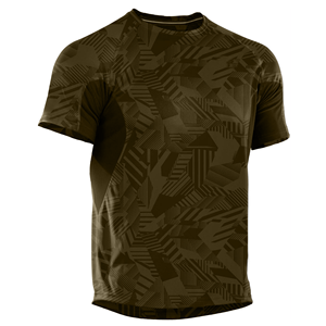 T-shirt à manches courtes pour homme, imprimé numérique, col en V, évacuation de l'humidité, 100% polyester, coupe classique, toutes saisons, fermeture à boucle T-Strap - Product Image 6