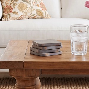 Solid Wood Beverage <b>Coaster</b> <b>Set</b> Non Slip Cup Mats for Dining Table and Kitchen at Best Price - Product Image 1
