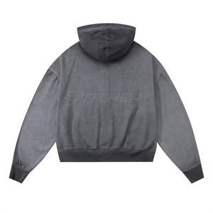 Sweat à capuche déchiré tendance pour homme, style streetwear moderne, avec capuche réglable et poche - Product Image 2