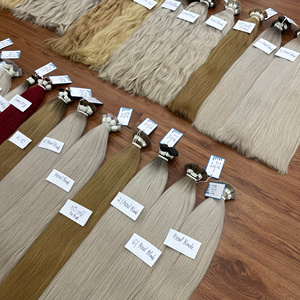 Extensions de cheveux humains vietnamiens bruts à pointe en I en kératine, double épaisseur, cuticules alignées, vente en gros - Product Image 1