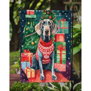 Multicolor Weimaraner Christmas <b>Garden</b> <b>Flag</b> Decorative Mailbox Yard Banner for Patio Artwork for Flower Beds - Product Image 3