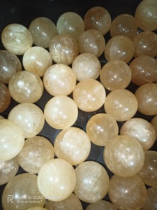 Wholesale Healing Gemstone Colorful Honey Celcite Polished Sphere <b>Ball</b> Craft Meditation Fashion Trend Wedding Decoration Decor - Product Image 3