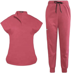 <b>Scrubs</b> <b>Set</b> for Women Nurse Uniform Jogger Suit Stretch Top & Pants With Multi Pocket - Product Image 4