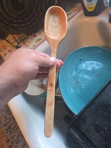 Solid Wood Classic Long Handle Disposable Kitchen Spoon Natural Wooden Utensil for Business Gifts - Product Image 2