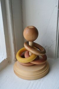 Juguetes de madera al por mayor para bebés: sonajeros y mordedores de madera natural orgánica, set de regalo seguro para baby shower, artesanías de madera - Product Image 4