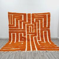 Tapis faits main en laine de Nouvelle-Zélande, design géométrique moderne, style berbère marocain, pour salon, prix abordable, fabriqués en Inde