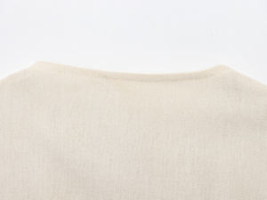 Gilet décontracté beige à col rond et double boutonnage pour femme, coupe-vent, respirant, sans manches, avec poches à rabat - Product Image 5