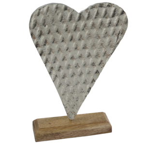 Diseño Festivo Metálico con Acabado Plateado, Ideal para Decoración Navideña, Decoración Festiva, Diseño de Vajilla Metálica con Forma de Corazón - Product Image 1