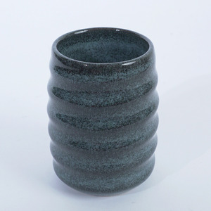 Tasse à thé zen asiatique en céramique Agung Keramik Grey Reactive Glaze, 6x9cm, compatible lave-vaisselle et micro-ondes, pour restaurants - Product Image 1