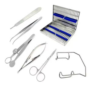 Set de Cirugía Oftálmica Veterinaria Micro, 7 Piezas, Instrumentos Manuales de Acero Inoxidable para Trastornos Oculares en Animales, por Mahfooz Instruments - Product Image 1