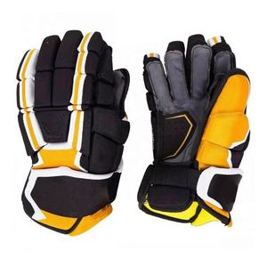 Guantes de hockey sobre hielo al por mayor hechos con un material exterior resistente y un interior suave que proporciona protección y flexibilidad personalizados - Product Image 1