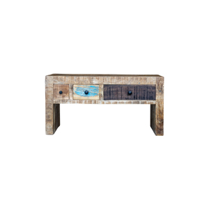 Mesa de Centro de Madera Antigua Hecha a Mano, Tradicional y de Lujo, en Madera Reciclada con Cajones Decorativos, Portátil para Sala de Estar - Product Image 6
