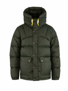 Veste matelassée à capuche pour homme, vert foncé, coupe-vent, rembourrée de duvet, manteau d'hiver décontracté, longueur normale, fermeture à boutons, 100% polyester - Product Image 5