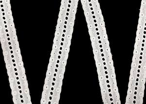 Premium quality Breathable Quick-Dry 100% Cotton <b>Lace</b> Trim <b>White</b> Embroidered Border Lightweight for Apparel dresses - Product Image 4