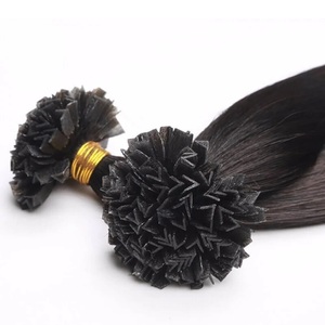 Extensions de cheveux naturels lisses de haute qualité, pointe en V, origine VN, kératine - Product Image 1