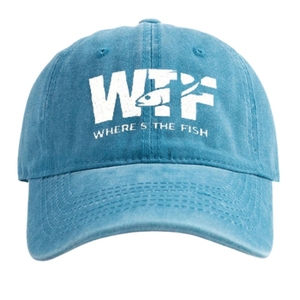 Casquette de pêche amusante de qualité supérieure avec impression « Where’s The Fish » |   Coton Lavé Vintage, Édition Unisexe Ajustable, Caractéristique du Tissu Commun - Product Image 4