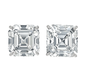 Boucles d'oreilles clous de fiançailles solitaires en diamant de laboratoire taille Asscher, style mode, en or massif 14K 18K, bijoux raffinés - Product Image 1