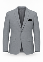 Blazer d'affaires ajusté en coton peigné de qualité supérieure, simple boutonnage, grandes tailles