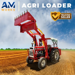 Mini-tracteur Ashok Metal avec chargeur frontal, moteur, acier doux, rouge, haute productivité, 450 kg, machine agricole - Product Image 3