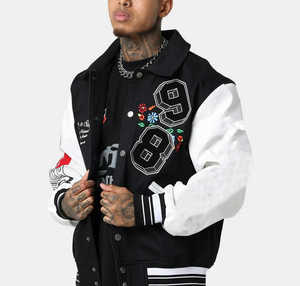 Most Selling Article <b>Men</b> Wool Made Varsity <b>Jackets</b> OEM Service Custom Made Logo Design <b>Men's</b> Baseball <b>Jacket</b> In Low Price - Product Image 1