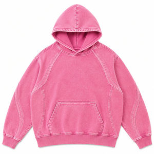Sweat-shirt à capuche Y2K surdimensionné personnalisé de qualité supérieure, épais, style streetwear, marque privée, pour homme, effet vintage délavé - Product Image 1