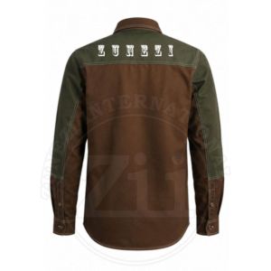 Camisa de Trabajo de Manga Larga Ignífuga para Hombre Zii, Color Marrón y Verde, Corte Regular, Ropa de Seguridad para Fábrica y Taller - Product Image 3
