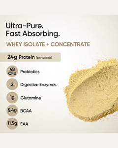 Isolat et concentré de protéines de lactosérum de haute qualité, 24 g de protéines avec BCAA, EAA, saveur mangue pour la récupération post-entraînement - Product Image 2