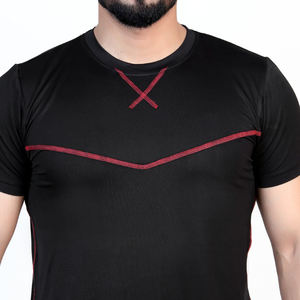 Camiseta Deportiva con Cuello en V para Hombre, con Logotipo Personalizado, Ecológica, Antitranspirante, Transpirable, Ropa Deportiva, Servicio OEM al por Mayor - Product Image 5
