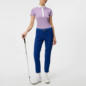 Women's Classic Pique Polo Top with Contrast <b>Trim</b> Collar and Cuffs Lightweight Smart Casual Business Golf Shirt Wholesale - Product Image 4