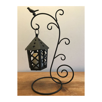 Lanterne suspendue vintage en métal noir avec motif d'oiseau décoratif, décoration rustique pour jardin, patio, maison, nouvelle arrivée