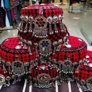 Gorros Afganos Hechos a Mano Personalizados para Mujer, Gorros Tradicionales Tribales de Color Sólido y Transpirables, Sombreros y Gorros Festivos para Damas - Product Image 4