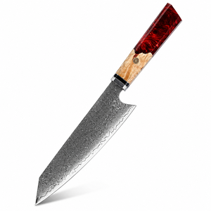 Ensemble de couteaux de chef en acier Damas à 67 couches, ensemble de couteaux de cuisine faits à la main, manche en résine, ensemble de cinq couverts pour la maison et les restaurants - Product Image 6