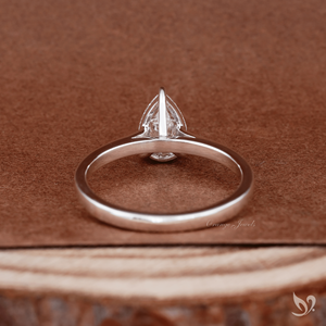 Pear Cut Lab Grown Diamond 1 Carat <b>Solitaire</b> Engagement <b>Ring</b> IGI Certified 10k White Gold Minimalist Bridal Wedding Anniversary - Product Image 2