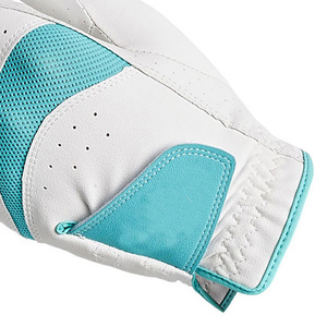 Gants de golf unisexes de couleur bleue magnifique, fermeture à enfiler, trous pour le pouce sur les doigts, légers, en cuir véritable, gants unisexes - Product Image 4